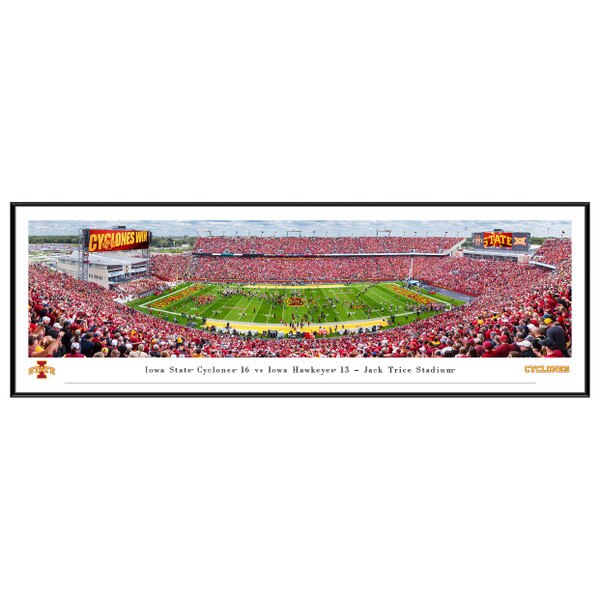 Framed Panorama Print of Jack Trice Stadium 2025 (40.25"x13.75")